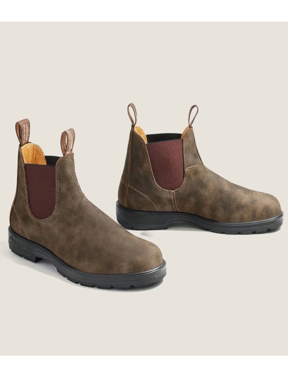 Blundstone #585 Classic Chelsea Boots Women Size 9 Rustic Brown Leather